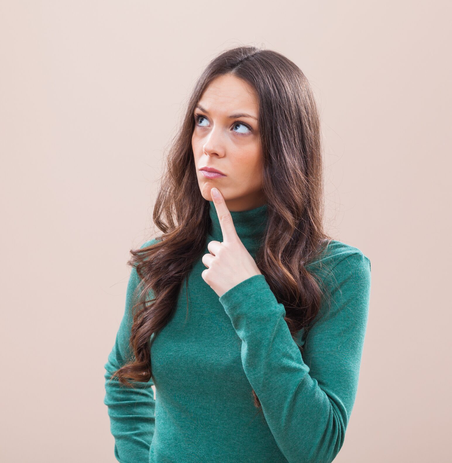 An American woman is trying to focus and understand