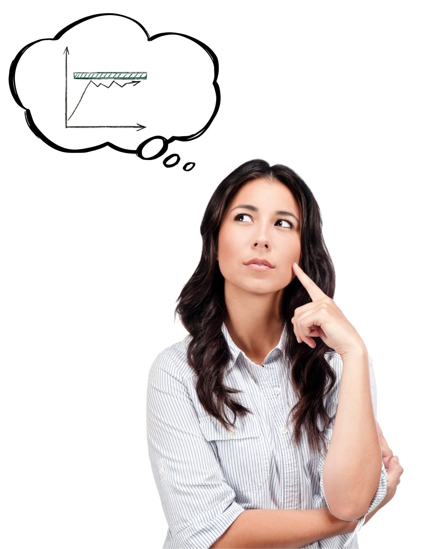 A woman thinks about how her progress has stalled recently.